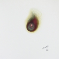 Negative Nebula III. Watercolour on Yupo 10x10" Lianne Todd. SOLD. Private Collection.
